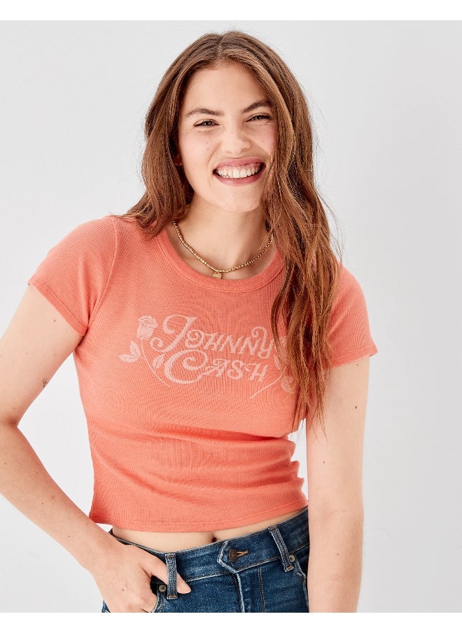 American Eagle تي شيرت AE Johnny Cash جرافيكي للأطفال  - Image 1