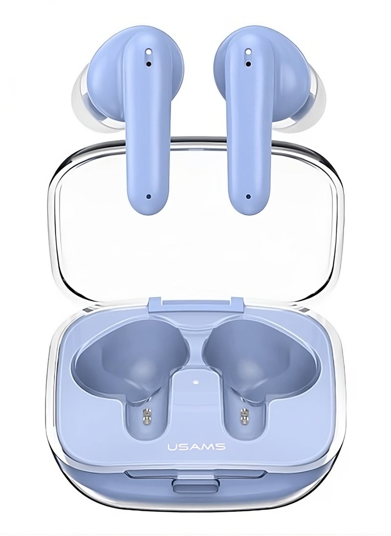 Usams - Transparent TWS Earbuds -- BE Series support stereo sound effect, HD microphone.6hrs playtime for the earphones, 36hrs for the charging case. - Image 1