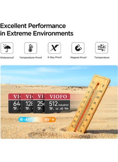 Viofo VIOFO 128GB Industrial Grade microSD Card, U3 A2 V30 High Speed Memory Card with Adapter, Support Ultra HD 4K Video Recording  - Image 5