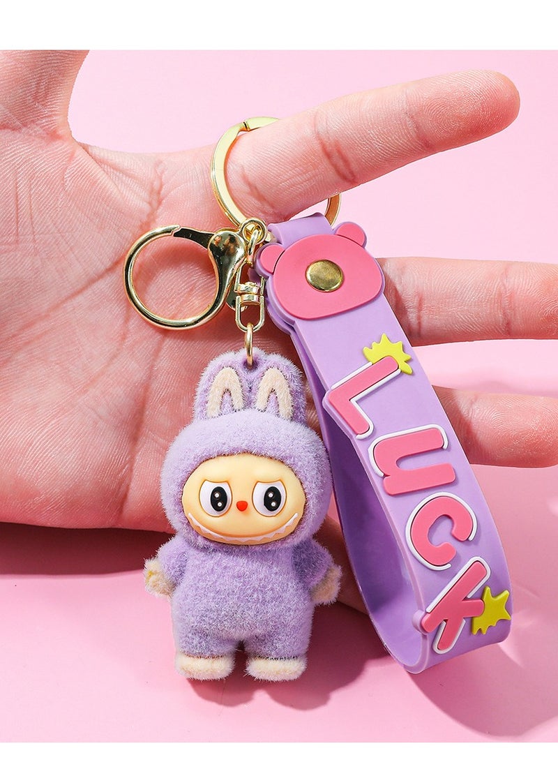 Aramu Aramu labubu Key chains, cartoon bucktoothed dolls, schoolbags, pendants, car key chains, small gifts - Image 5