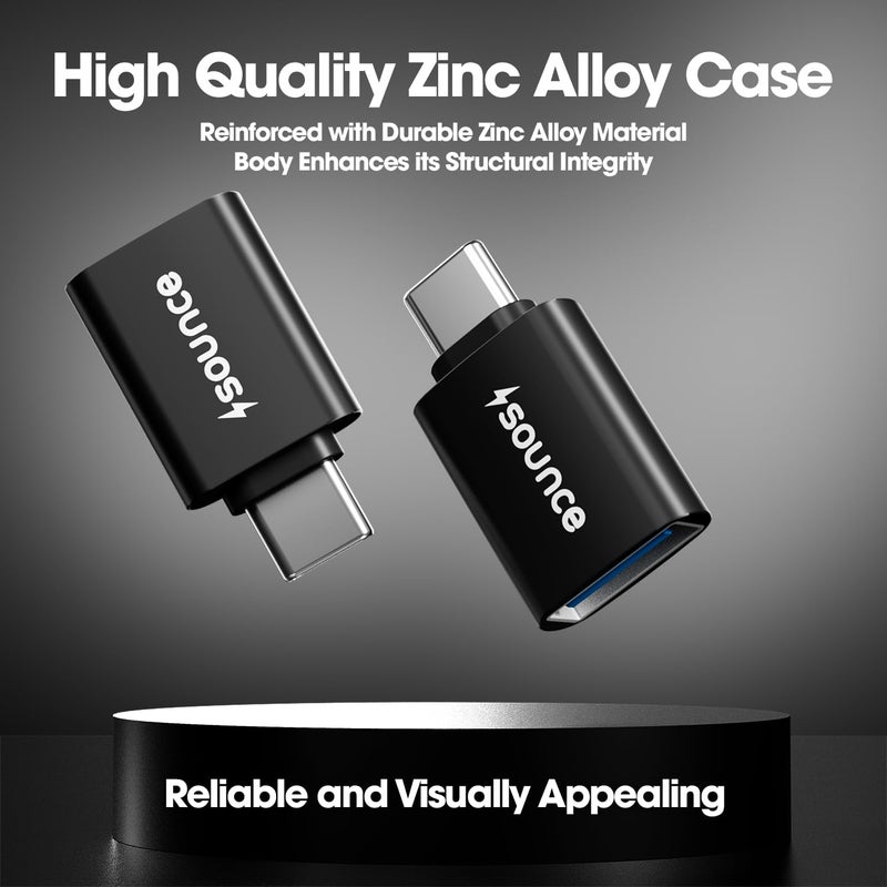 Sounce USB Type C Female to USB 2.0 Male OTG Adapter Portable High-Speed Data Transfer, Compatible and Works with Laptops, Tablets, Smartphone, Chargers and More Devices with Standard USB A Interface - Image 5
