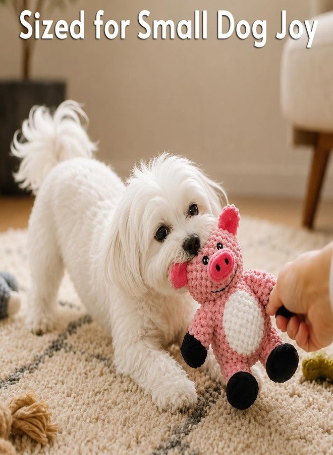 Glory To Dog Squeaky Plush Dog Toy for Small Dogs and Puppies – “Barnyard Pig” Cute Pink Pig Toy for Carry Cuddle Shake and Gentle Play - Image 3