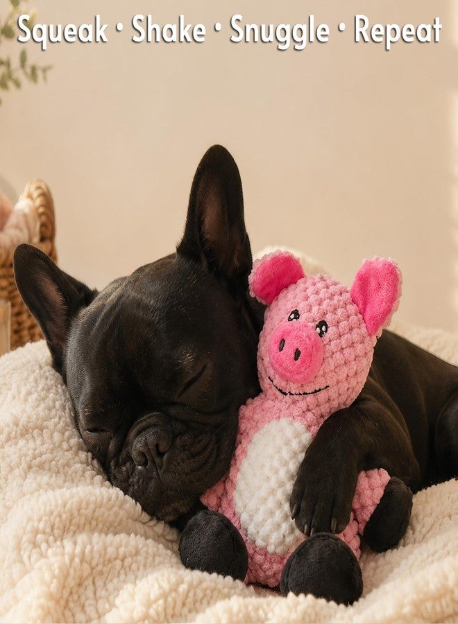 Glory To Dog Squeaky Plush Dog Toy for Small Dogs and Puppies – “Barnyard Pig” Cute Pink Pig Toy for Carry Cuddle Shake and Gentle Play - Image 4