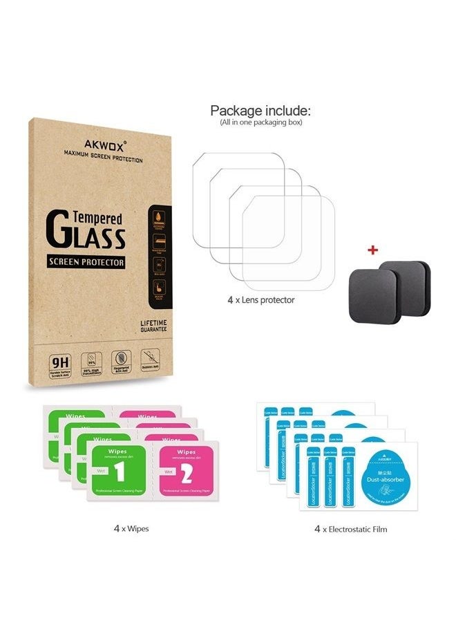 AKWOX - [6 Pack] Tempered Glass Screen Protector for Gopro Hero 4 Session Hero 5 Session (4-Pack) & Lens Cap Cover (2-Pack) by Akwox - Image 1