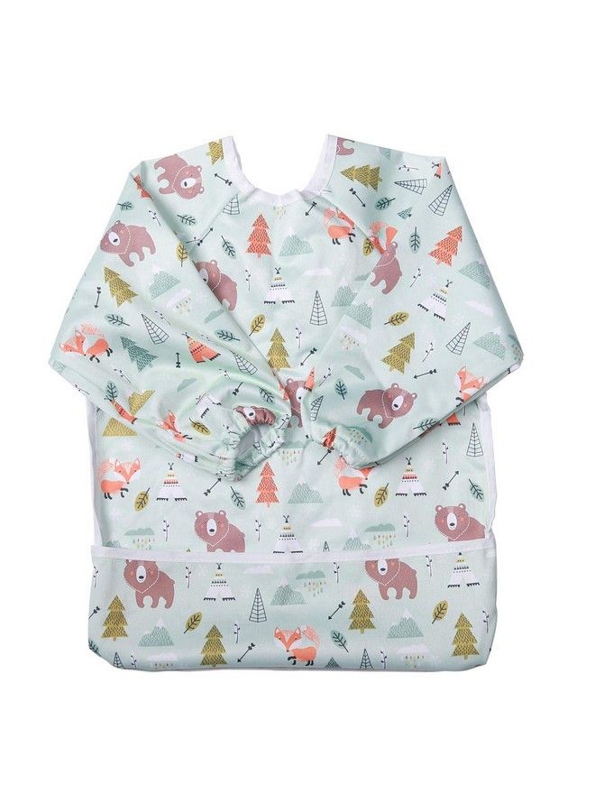 Sigzagor Baby Bib Sleeved Shirt With Pocket 1 3 Years Old Toddler (Bear Arrow Teepee)  - Image 2