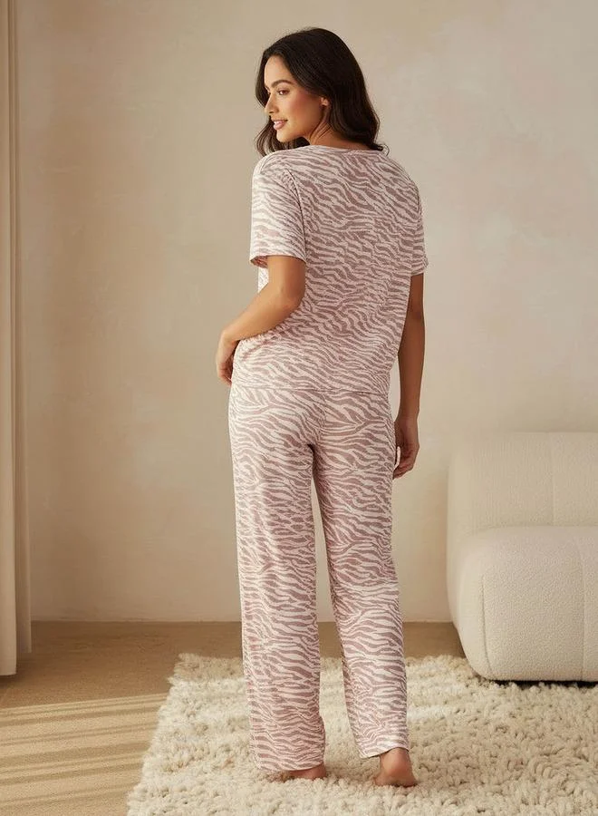 Splash FAV  Pyjama Set Top & Trousers Cotton for Women | Best Price UAE