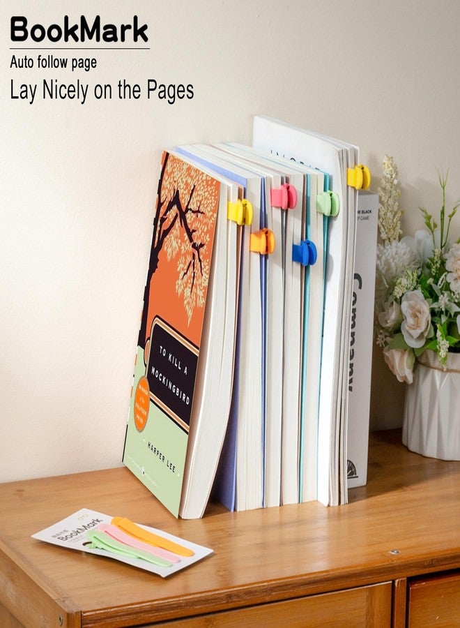 GPYG 6Pcs Follow as You Read Bookmark, Bookmarks for Women, Men, Book Lovers, Page Markers for Students Teachers Reading, No Hassle to Turn The Page, Silicone Book Mark Clip - Image 2