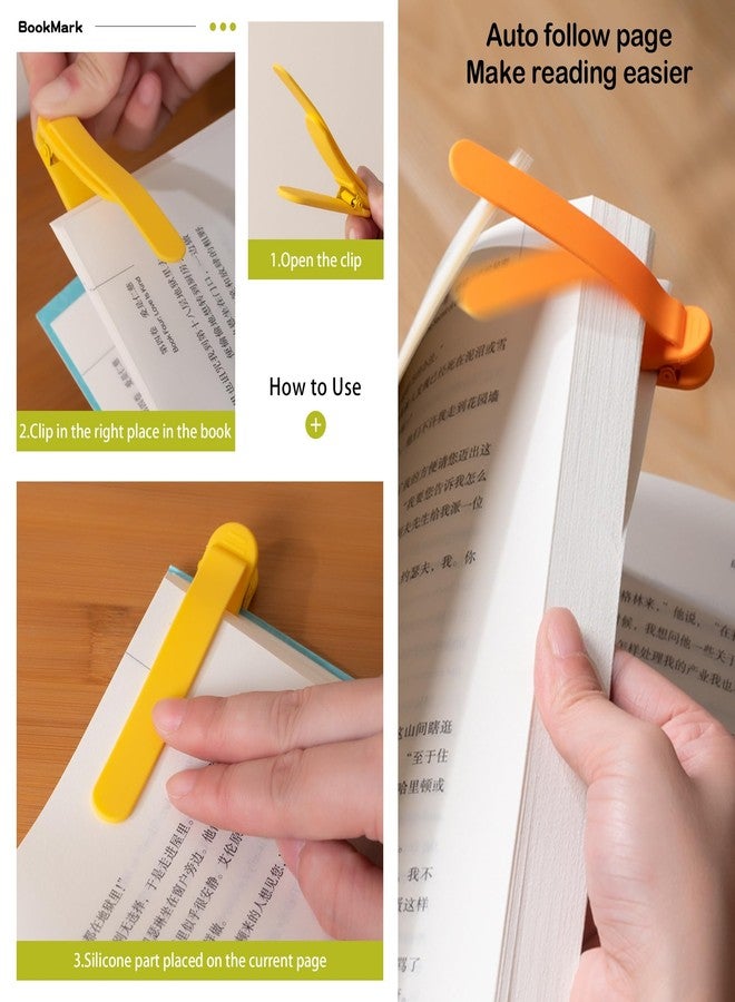 GPYG 6Pcs Follow as You Read Bookmark, Bookmarks for Women, Men, Book Lovers, Page Markers for Students Teachers Reading, No Hassle to Turn The Page, Silicone Book Mark Clip - Image 4