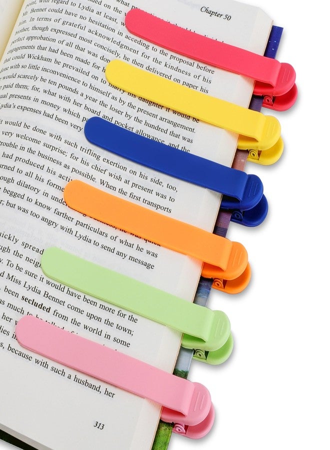 GPYG 6Pcs Follow as You Read Bookmark, Bookmarks for Women, Men, Book Lovers, Page Markers for Students Teachers Reading, No Hassle to Turn The Page, Silicone Book Mark Clip - Image 1
