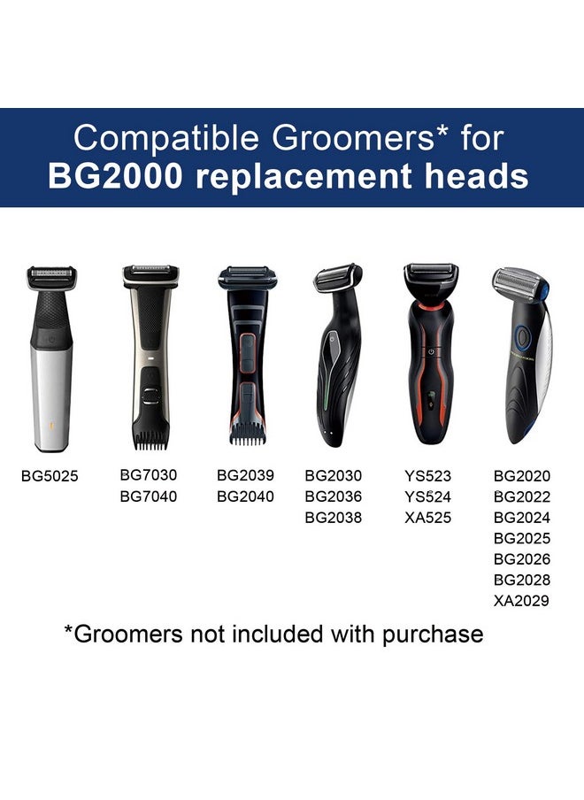 tuokiy - Bg5025 Replacement Body Groomer Foil Head For Philips Norelco Bodygroom Bg7030 Bg7040 Bg2029 Bg2030 Bg2040 - Image 1