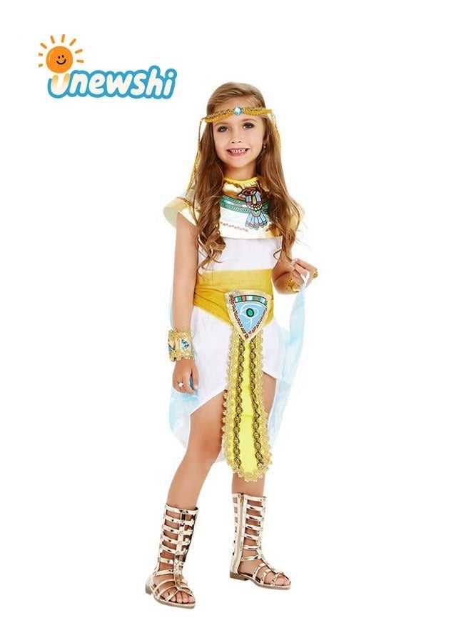 Unewshi Kids Cleopatra Costume for Girls Egyptian Costume Kids Cleopatra Costume for Kids Girls - Image 3
