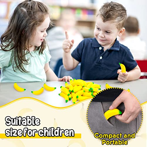 LovesTown 30PCS Banana Stress Toys, Squeeze Toys Mini Stretchy Fidget Balls Squishies Banana Stress Balls for Relief Kids Adults Party Favors - Image 5