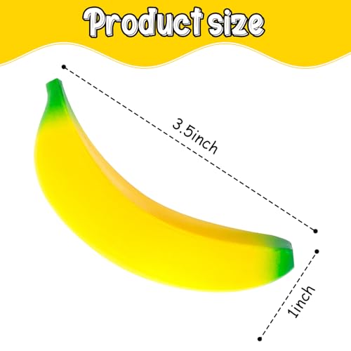 LovesTown 30PCS Banana Stress Toys, Squeeze Toys Mini Stretchy Fidget Balls Squishies Banana Stress Balls for Relief Kids Adults Party Favors - Image 2
