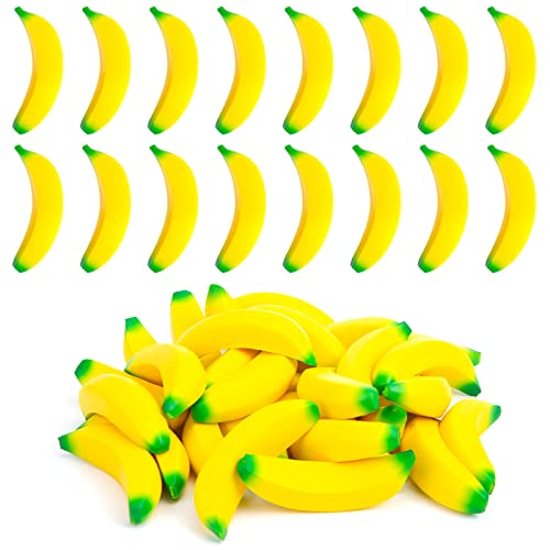 LovesTown 30PCS Banana Stress Toys, Squeeze Toys Mini Stretchy Fidget Balls Squishies Banana Stress Balls for Relief Kids Adults Party Favors - Image 1