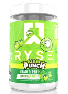 RYSE Loaded Pre Workout, Sour Green Apple, 30 Servings 