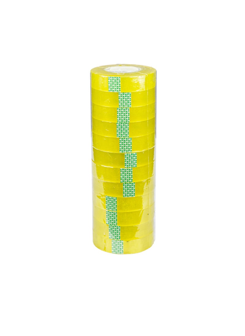 Gulf Flowers Gulf Flowers Transparent Stationery Tape – Pack of 12 Rolls – 50m x 1.5cm – Strong Clear Adhesive Tape for Office, School, Craft, Gift Wrapping & Everyday Use 