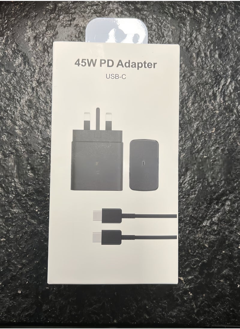 45W Super Fast Charging Charger with 1 m Cable,Applicable To Various Samsung Devices with Type-c Interface
