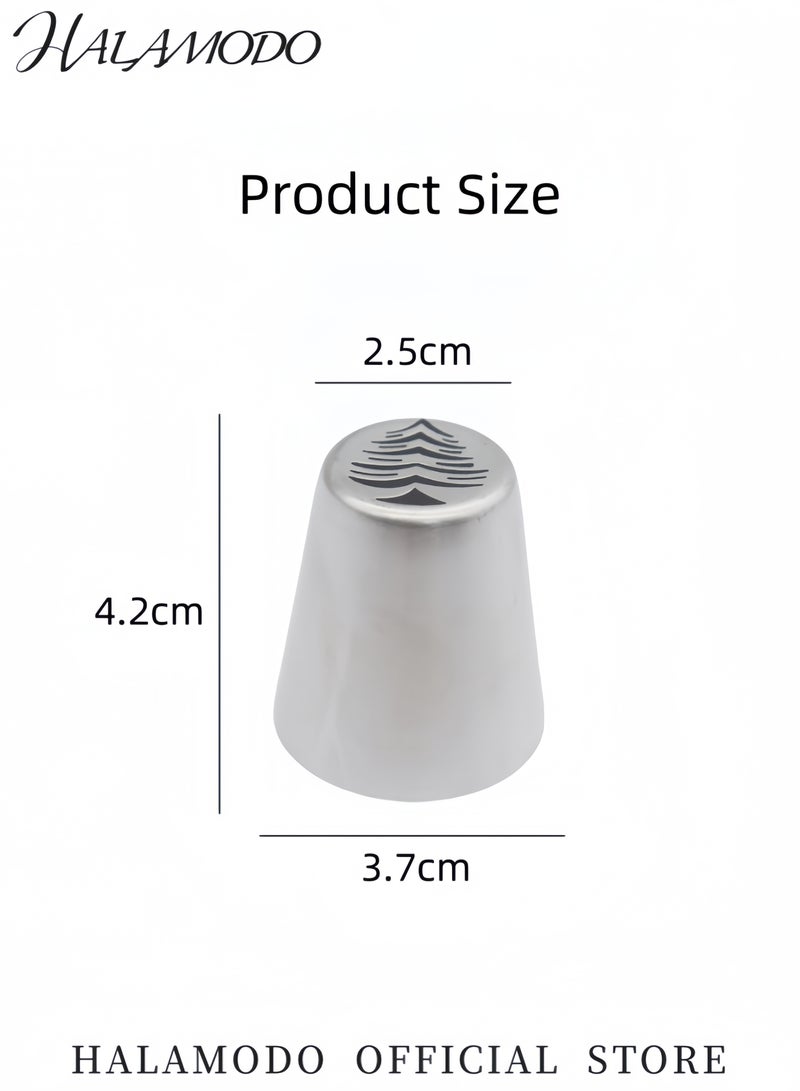 Halamodo 2PCS Professional Russian Icing Piping Nozzle Set 2-Piece Stainless Steel Nozzles for 3D Flower Frosting Designs Perfect for Cake Cupcake & Cookie Decorating - Image 5