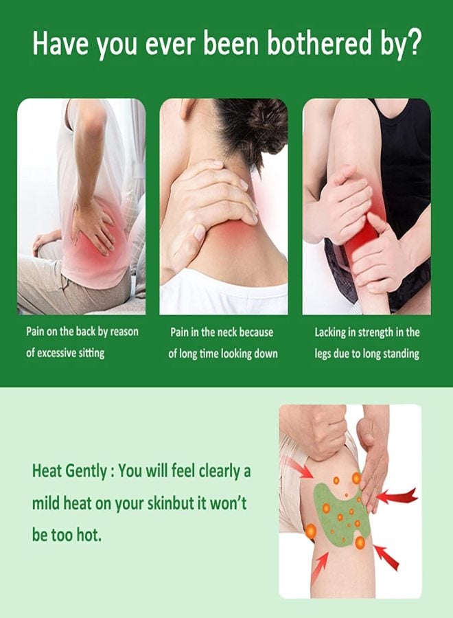 MQ  Pain Relief Pain Relief sticker, Wormwood Knee Pain Patch Paste, Heat Pain Relief sticker for Arthritis Pain Relief and Inflammation, Warming Herbal Plaster Pain Pain Relief sticker, Long Lasting Relief of Joint Pains 2 Pack - Image 5