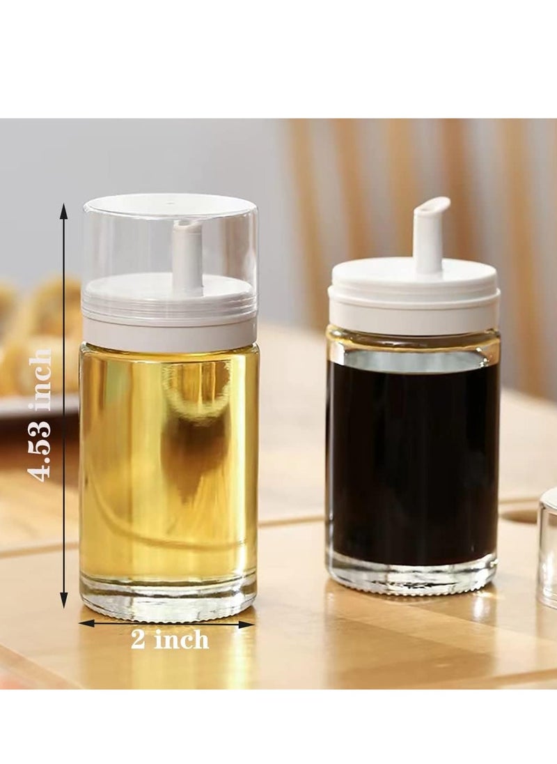 SYOSI - Olive Oil and Vinegar Dispenser Bottle Set for Kitchen Small Glass Leak Proof No Drip BPA Free Cooking Oil Container Olive Oil Dispenser Oil and Vinegar Dispenser for Kitchen Air Fryer 2 Pack - Image 1
