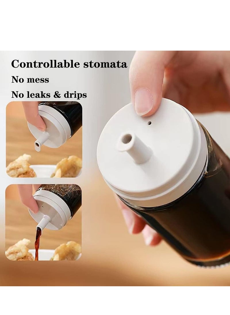 SYOSI - Olive Oil and Vinegar Dispenser Bottle Set for Kitchen Small Glass Leak Proof No Drip BPA Free Cooking Oil Container Olive Oil Dispenser Oil and Vinegar Dispenser for Kitchen Air Fryer 2 Pack - Image 1