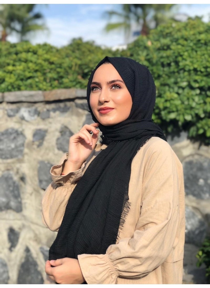 Belifanti Collection Bürümcük Cotton Shawl Black 