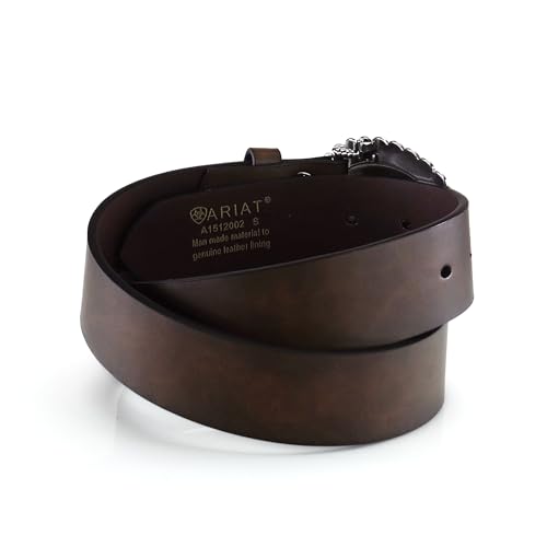 ARIAT Women's Basic Strap Turquoise Belt, Brown, Extra Large - Image 4