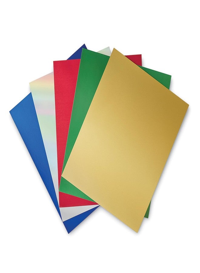 Royal Brites Mini Metallic Poster Board Card Stock Paper 12”x14”, Lightweight, Ideal for Arts & Crafts, Projects and Signs, Premium Look, 5 Metallic Colors, Pack of 10 - Image 1
