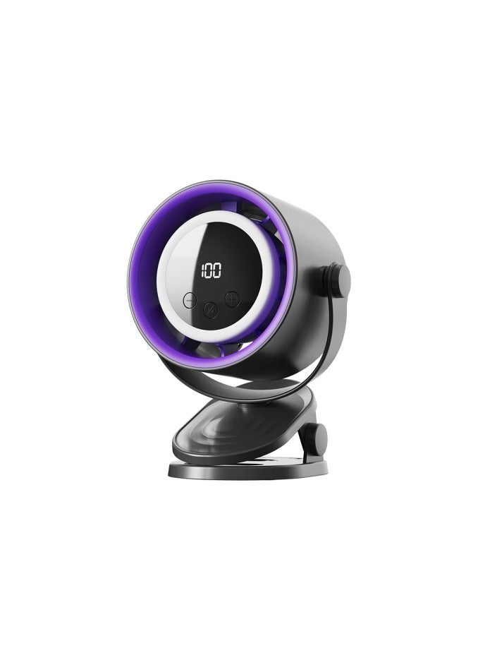 Rechargeable Clip-On Desk Fan with 360° Rotating Head – Ultra-Quiet Portable Mini Fan with LED Power Display, 5-Speed Wind Settings, USB Charging, Adjustable Clip, Ideal for Home, Kitchen, Office, Travel, Bedroom, and Camping – Compact & Lightweight  - Image 1
