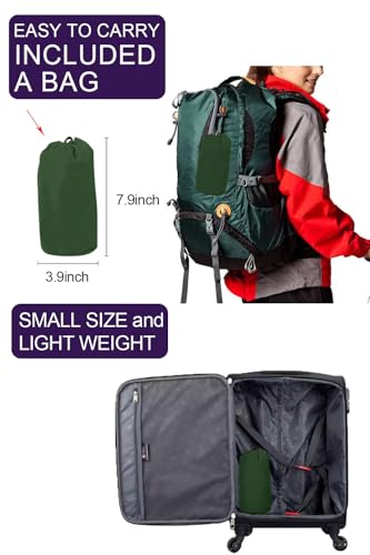 LOMON Womens Lightweight Sun Protect Hooded Quick Dry Windproof Trench Rain Jacket Amy Green L - Image 4