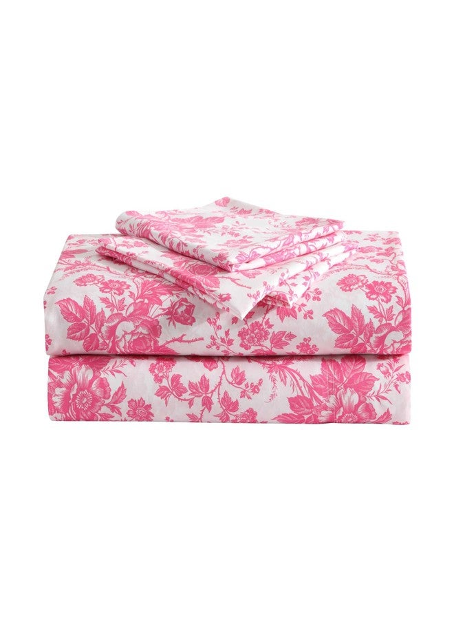 Betsey Johnson Betsey'S Toile Microfiber Pink 3 Piece Sheet Set-Twin XL - Image 1