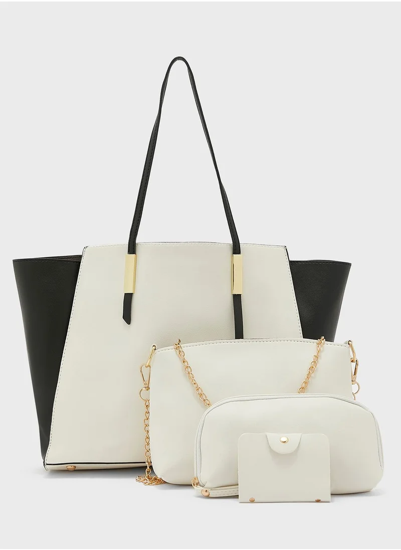 ELLA 4 Piece Tote Handbag Luggage Set