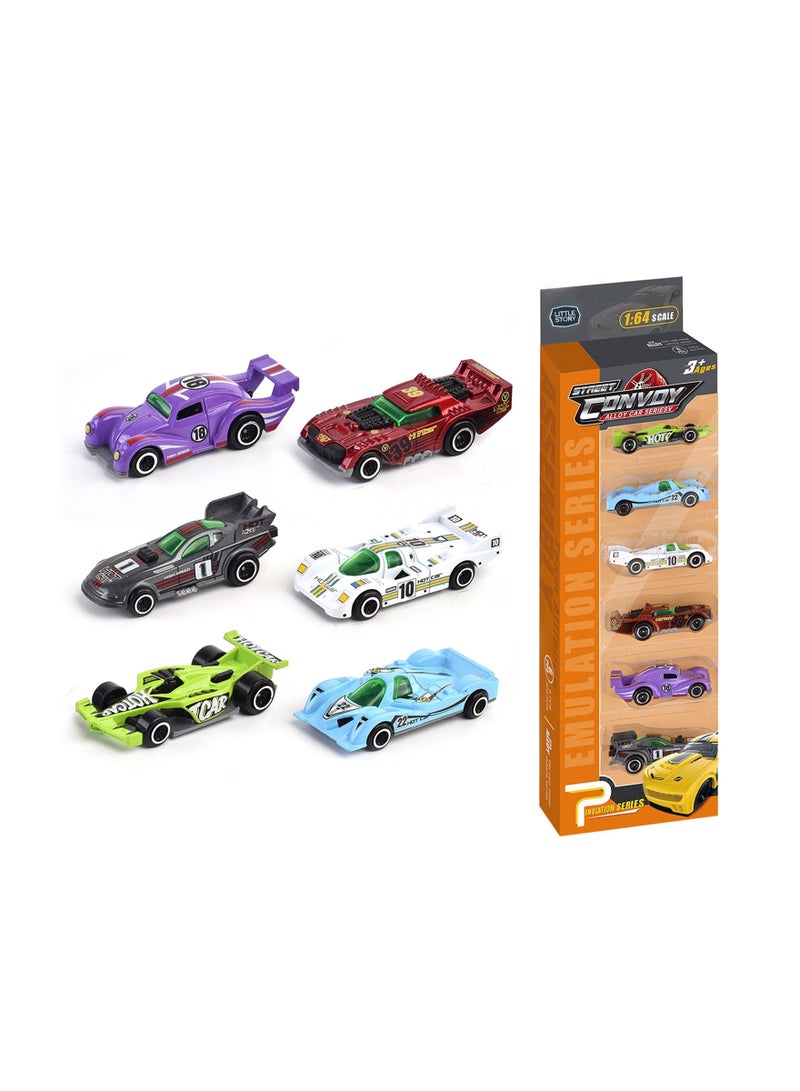 Little Story Little Story Alloy Glide Racer Toy Car (6Pcs)-Multicolor  - Image 1