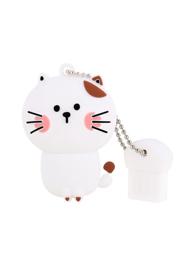 Cartoon U Disk 16G Gift Advertising U Disk Cute Personality U Disk 32G Silicone High-speed U Disk Can Add LOGO-Color:White 2.0-Capacity:64GB - Image 5
