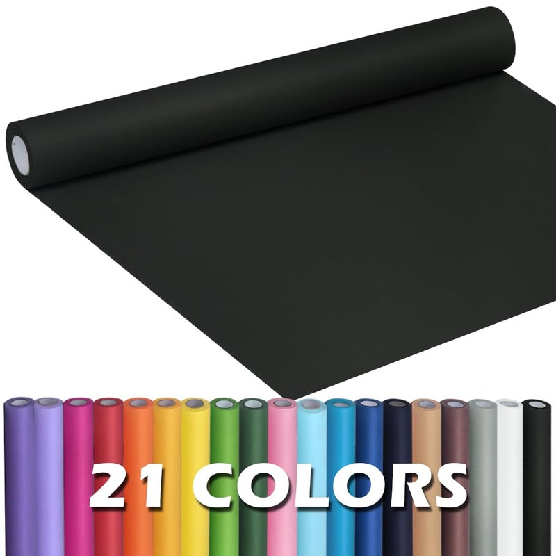 PerkHomy Black Kraft Paper Roll 175 x 960 80 for Gift Wrapping Bulletin Board Craft Art Bouquet Flower Packing Moving Shipping Floor Covering Table 80GSM 55LB Black 175 x 80