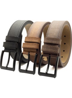 Deribond 3 Pieces Men's Belt Suitable for Jeans Canvas  - Image 3