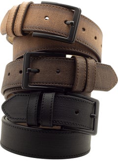 Deribond 3 Pieces Men's Belt Suitable for Jeans Canvas  - Image 1