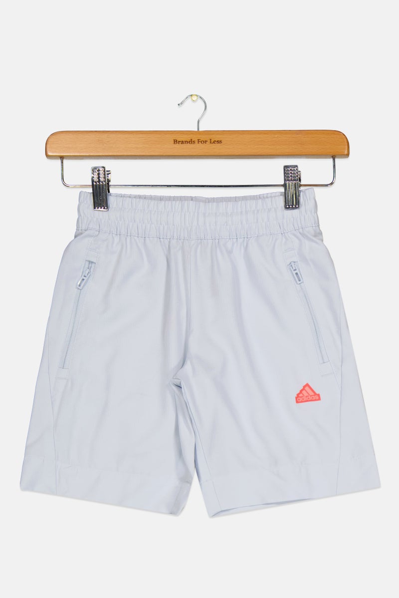 Adidas Kids Boy Sportswear Fit Brand Logo Shorts, Light Blue  - Image 1