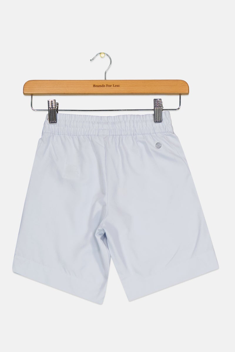 Adidas Kids Boy Sportswear Fit Brand Logo Shorts, Light Blue  - Image 2