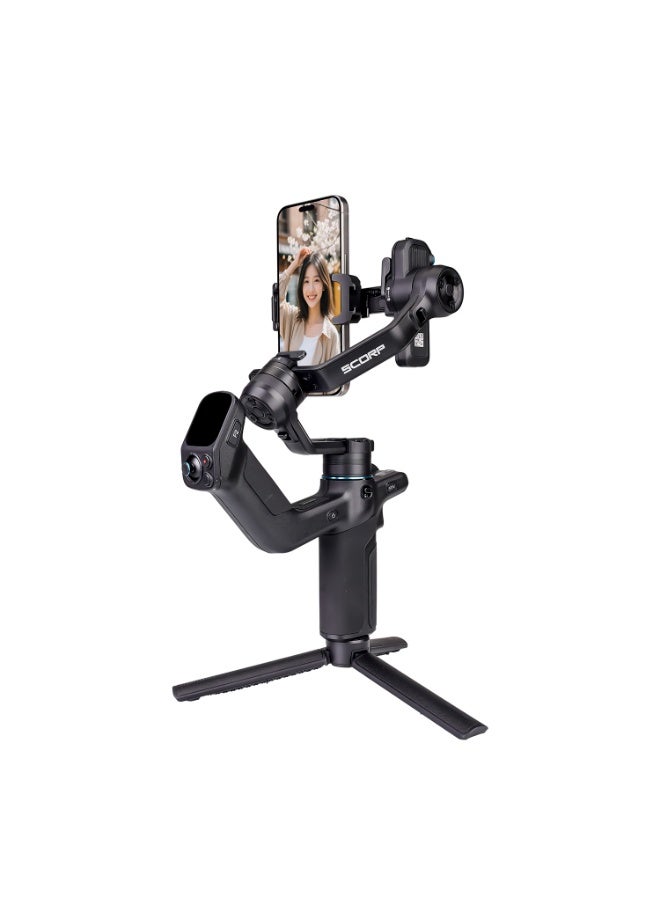 FeiyuTech SCORP Mini 3 Gimbal Stabilizer for Smartphone, Built-in AI Tracking Module & Cooling Fan, 2KG Payload 3-Axis Phone Gimbal with Integrated Grip Design, Gimbal Stabilizer for iPhone & Android - Image 1