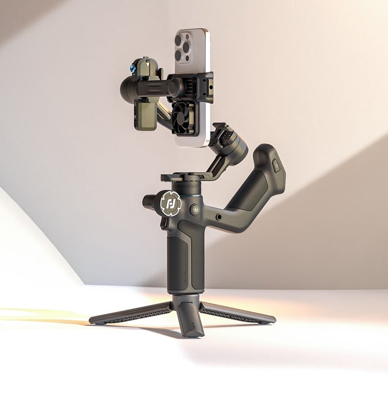 FeiyuTech SCORP Mini 3 Gimbal Stabilizer for Smartphone, Built-in AI Tracking Module & Cooling Fan, 2KG Payload 3-Axis Phone Gimbal with Integrated Grip Design, Gimbal Stabilizer for iPhone & Android - Image 2