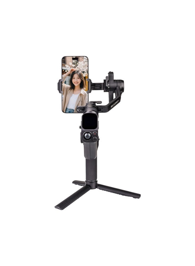 FeiyuTech SCORP Mini 3 Gimbal Stabilizer for Smartphone, Built-in AI Tracking Module & Cooling Fan, 2KG Payload 3-Axis Phone Gimbal with Integrated Grip Design, Gimbal Stabilizer for iPhone & Android - Image 5