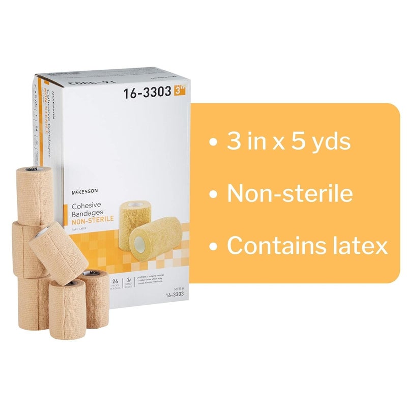 McKesson Cohesive Bandages NonSterile Contains Latex 3 in x 5 yds 1 Count 24 Packs 24 Total - Image 5