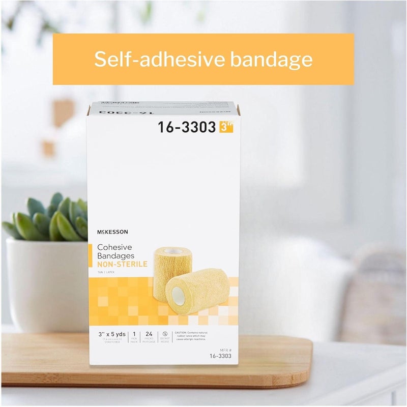 McKesson Cohesive Bandages NonSterile Contains Latex 3 in x 5 yds 1 Count 24 Packs 24 Total - Image 4