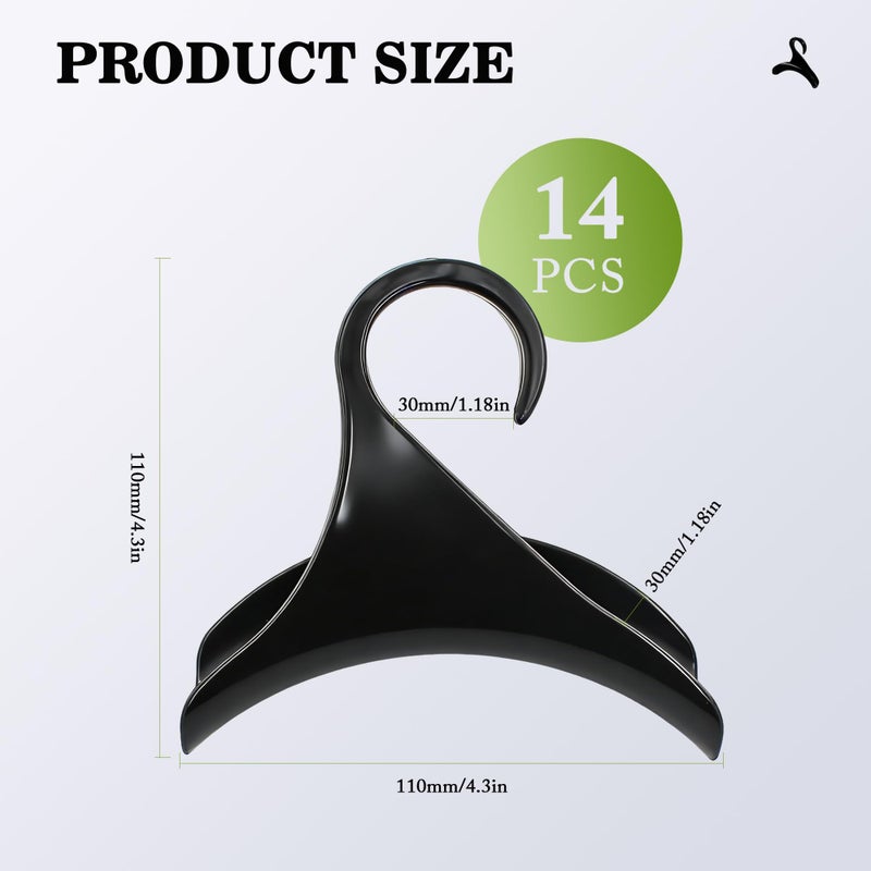 SHRJ 14Pcs Handbag Hangers Acrylic Handbag Hooks Purse Hanger Organizer Storage for Closet Organizer Storage Purses Tote Bag Backpacks Handbags Satchels (Black) - Image 2
