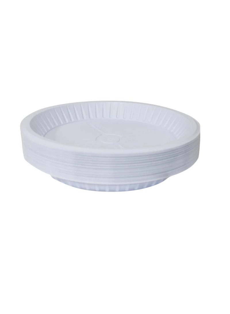 Alba Plastic Durable Plastic Party Plates Medium 22cm Ideal for All Occasions and Sturdy 250 Pcs - Image 1