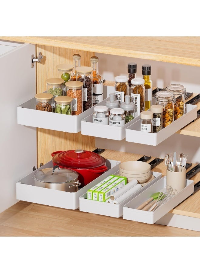 Walpck 3 Pack Pull Out Cabinet Organizer, Deep Pull Out Drawers for Cabinets, Slide Out Drawers for Kitchen Cabinets, Bathroom Cabinet Organizer, Pantry - Image 2
