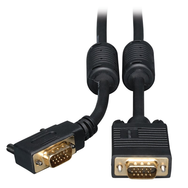 Tripp Lite VGA Coax Right Angle Monitor Cable High Resolution cable with RGB coax (HD15 M/M) 6-ft.(P502-006-RA) - Image 3