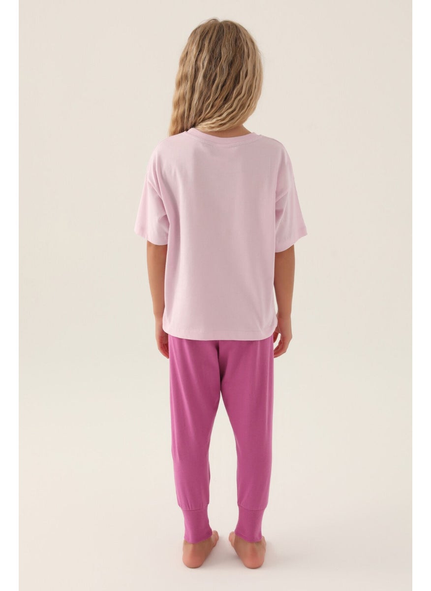 U.S. Polo Assn. - Base. Polo Assn Licensed Printed Purple Girls' Pajama Set - Image 1