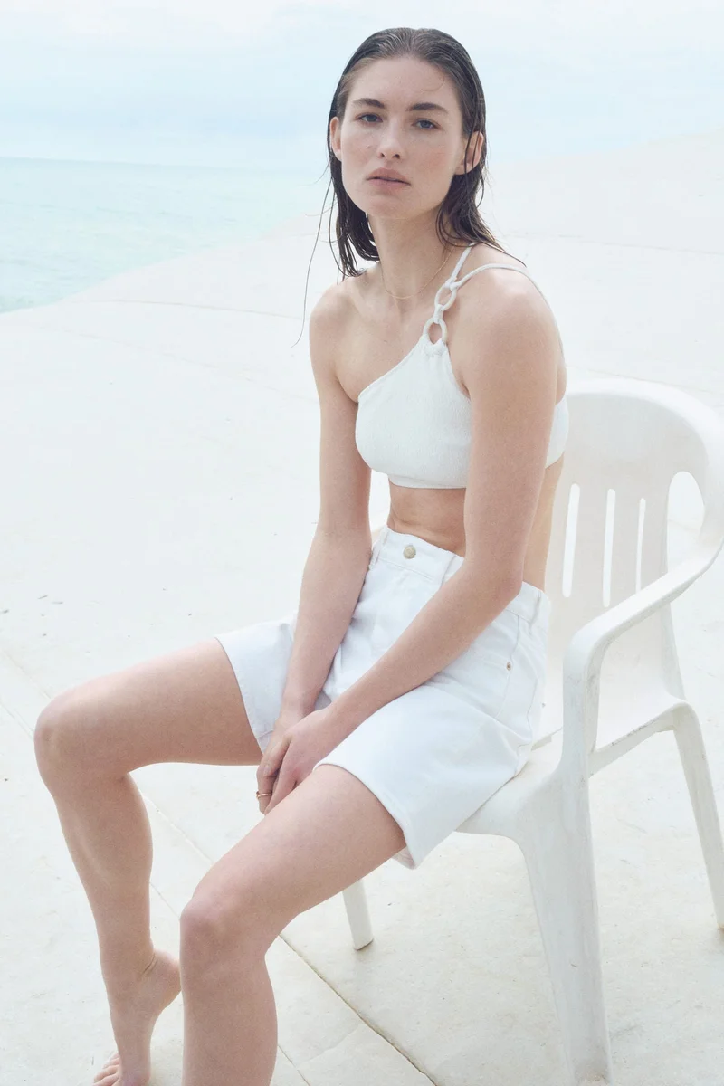 H&M High-waisted denim shorts